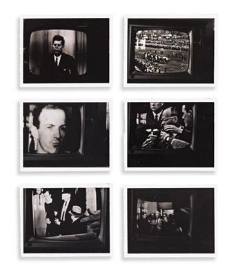 (JFK ASSASSINATION) A set of more than 80 Polaroids made from a television screen, most documenting President John F. Kennedys funeral